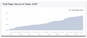 Total page likes increase trends